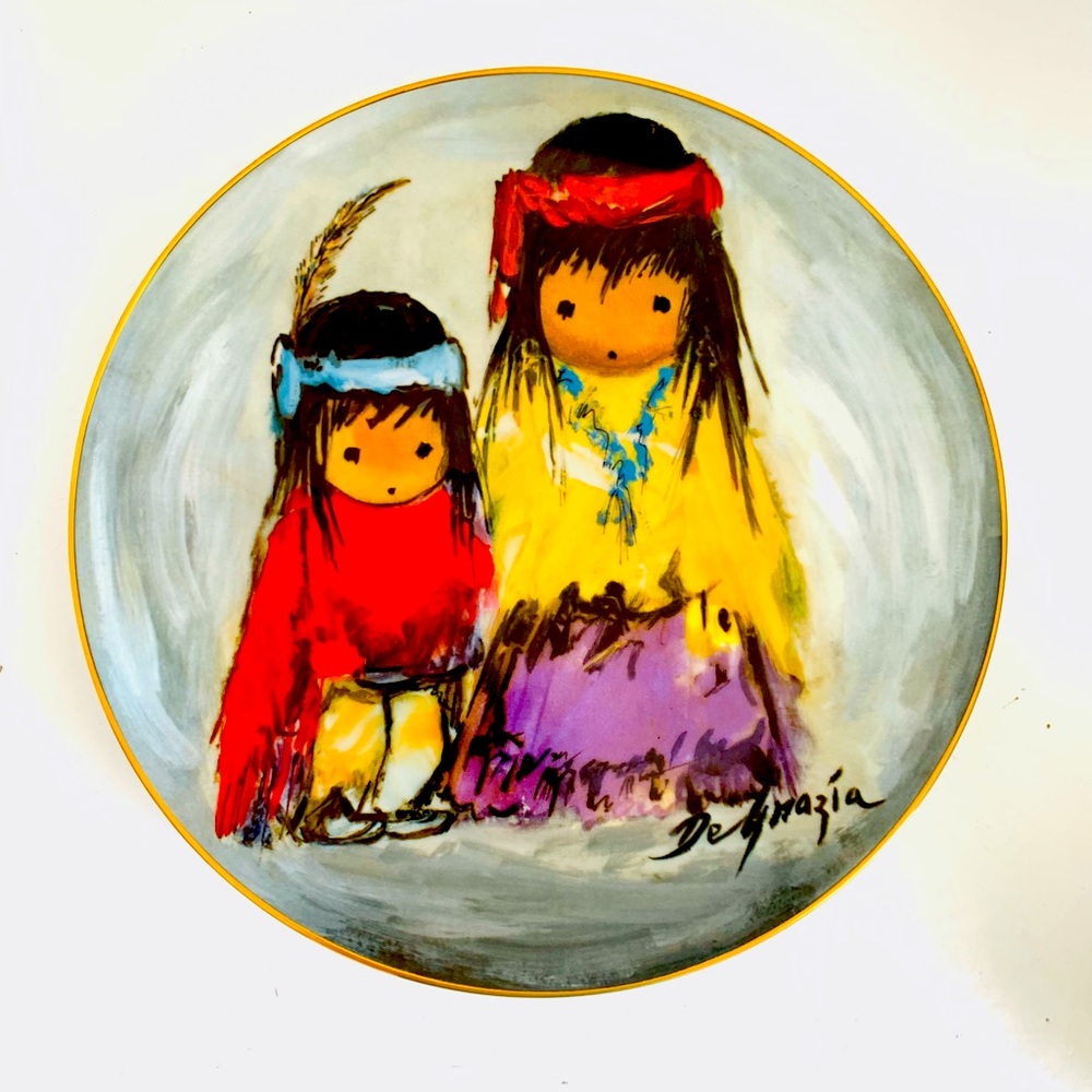Plate Wondering By Ted De Grazia 
1983 Porcelain Collectors Plate